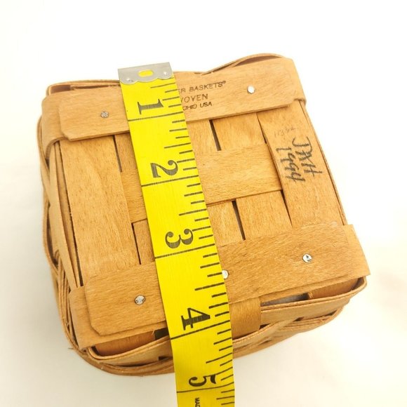 Longaberger Brown Leather Double Handle And Liner Handwoven Picnic Basket - Picture 8 of 13